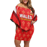 Custom Wales Rugby 2026 Family Matching Off Shoulder Short Dress and Hawaiian Shirt Unique Style - Wonder Print Shop