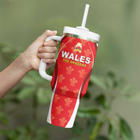 Custom Wales Rugby 2026 Tumbler With Handle Unique Style - Wonder Print Shop