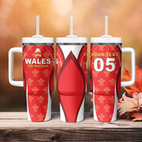 Custom Wales Rugby 2026 Tumbler With Handle Unique Style - Wonder Print Shop