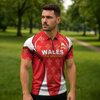 Custom Wales Rugby 2026 Zipper Polo Shirt Unique Style - Wonder Print Shop