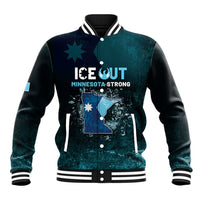 Personalized Ice Out Of Minnesota Baseball Jacket State Flag Justice Protest Resistance