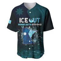 Personalized Ice Out Of Minnesota Baseball Jersey State Flag Justice Protest Resistance