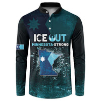Personalized Ice Out Of Minnesota Button Sweatshirt State Flag Justice Protest Resistance