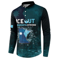 Personalized Ice Out Of Minnesota Button Sweatshirt State Flag Justice Protest Resistance