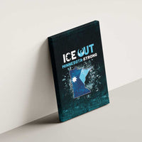 Ice Out Of Minnesota Canvas Wall Art State Flag Justice Protest Resistance