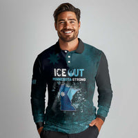 Personalized Ice Out Of Minnesota Long Sleeve Polo Shirt State Flag Justice Protest Resistance