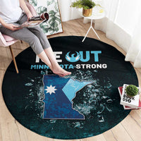 Ice Out Of Minnesota Round Carpet State Flag Justice Protest Resistance