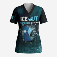 Personalized Ice Out Of Minnesota Scrub Top State Flag Justice Protest Resistance