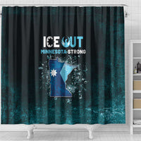 Ice Out Of Minnesota Shower Curtain State Flag Justice Protest Resistance