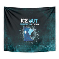 Ice Out Of Minnesota Tapestry State Flag Justice Protest Resistance