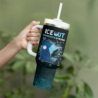 Personalized Ice Out Of Minnesota Tumbler With Handle State Flag Justice Protest Resistance