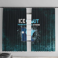 Ice Out Of Minnesota Window Curtain State Flag Justice Protest Resistance