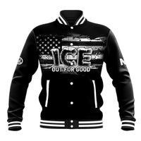 Ice Out For Good Baseball Jacket No Ice Patriotic Protest