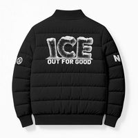 Ice Out For Good Bomber Puffer Jacket No Ice Patriotic Protest