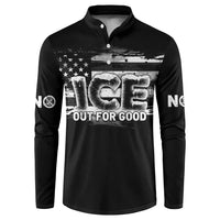 Ice Out For Good Button Sweatshirt No Ice Patriotic Protest