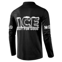 Ice Out For Good Button Sweatshirt No Ice Patriotic Protest