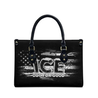 Ice Out For Good Leather Bag No Ice Patriotic Protest