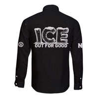 Ice Out For Good Long Sleeve Button Shirt No Ice Patriotic Protest