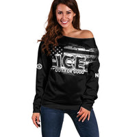 Ice Out For Good Off Shoulder Sweater No Ice Patriotic Protest
