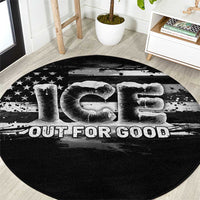 Ice Out For Good Round Carpet No Ice Patriotic Protest
