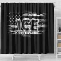 Ice Out For Good Shower Curtain No Ice Patriotic Protest