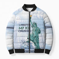 I Prefer My Ice Crushed Bomber Puffer Jacket Retro Style