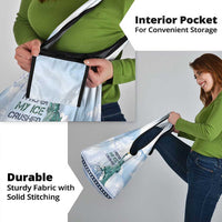I Prefer My Ice Crushed Grocery Bag Retro Style