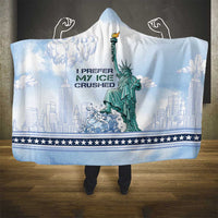 I Prefer My Ice Crushed Hooded Blanket Retro Style