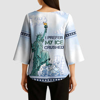 I Prefer My Ice Crushed Kimono Sleeve Blouse Retro Style