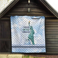 I Prefer My Ice Crushed Quilt Retro Style