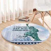 I Prefer My Ice Crushed Round Carpet Retro Style