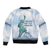 I Prefer My Ice Crushed Sleeve Zip Bomber Jacket Retro Style