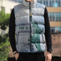 I Prefer My Ice Crushed Sleeveless Puffer Jacket Retro Style