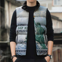 I Prefer My Ice Crushed Sleeveless Puffer Jacket Retro Style