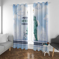 I Prefer My Ice Crushed Window Curtain Retro Style