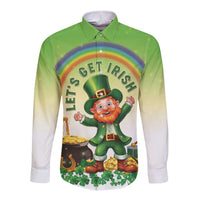 Ireland St Patricks Day Long Sleeve Button Shirt Lets Get Irish