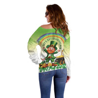 Ireland St Patricks Day Off Shoulder Sweater Lets Get Irish