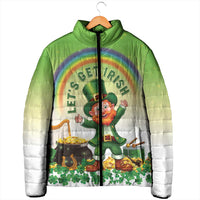 Ireland St Patricks Day Padded Jacket Lets Get Irish