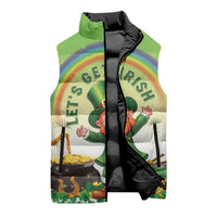Ireland St Patricks Day Sleeveless Puffer Jacket Lets Get Irish