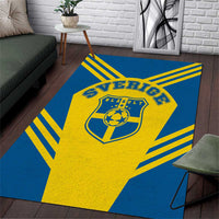 Football 2026 Sweden Area Rug Sverige Blagult Sporty Style