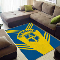 Football 2026 Sweden Area Rug Sverige Blagult Sporty Style