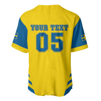 Custom Football 2026 Sweden Baseball Jersey Sverige Blagult Sporty Style