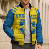 Custom Football 2026 Sweden Bomber Puffer Jacket Sverige Blagult Sporty Style