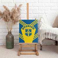 Football 2026 Sweden Canvas Wall Art Sverige Blagult Sporty Style