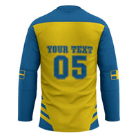 Custom Football 2026 Sweden Hockey Jersey Sverige Blagult Sporty Style