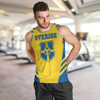 Custom Football 2026 Sweden Men Tank Top Sverige Blagult Sporty Style