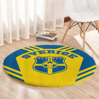 Football 2026 Sweden Round Carpet Sverige Blagult Sporty Style