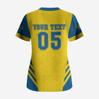 Custom Football 2026 Sweden Scrub Top Sverige Blagult Sporty Style
