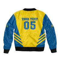 Custom Football 2026 Sweden Sleeve Zip Bomber Jacket Sverige Blagult Sporty Style