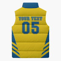 Custom Football 2026 Sweden Sleeveless Puffer Jacket Sverige Blagult Sporty Style